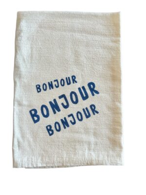 Bonjour Tea Towel